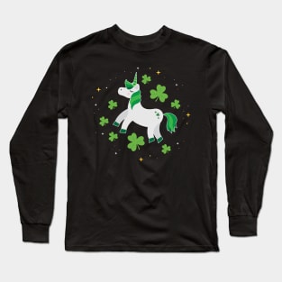 St. Patrick's Day Unicorn Lepricorn Long Sleeve T-Shirt